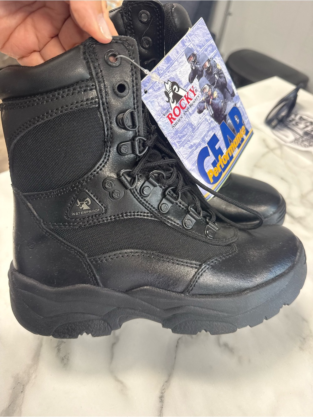 Rocky Black Waterproof Tactical Ankle Boots